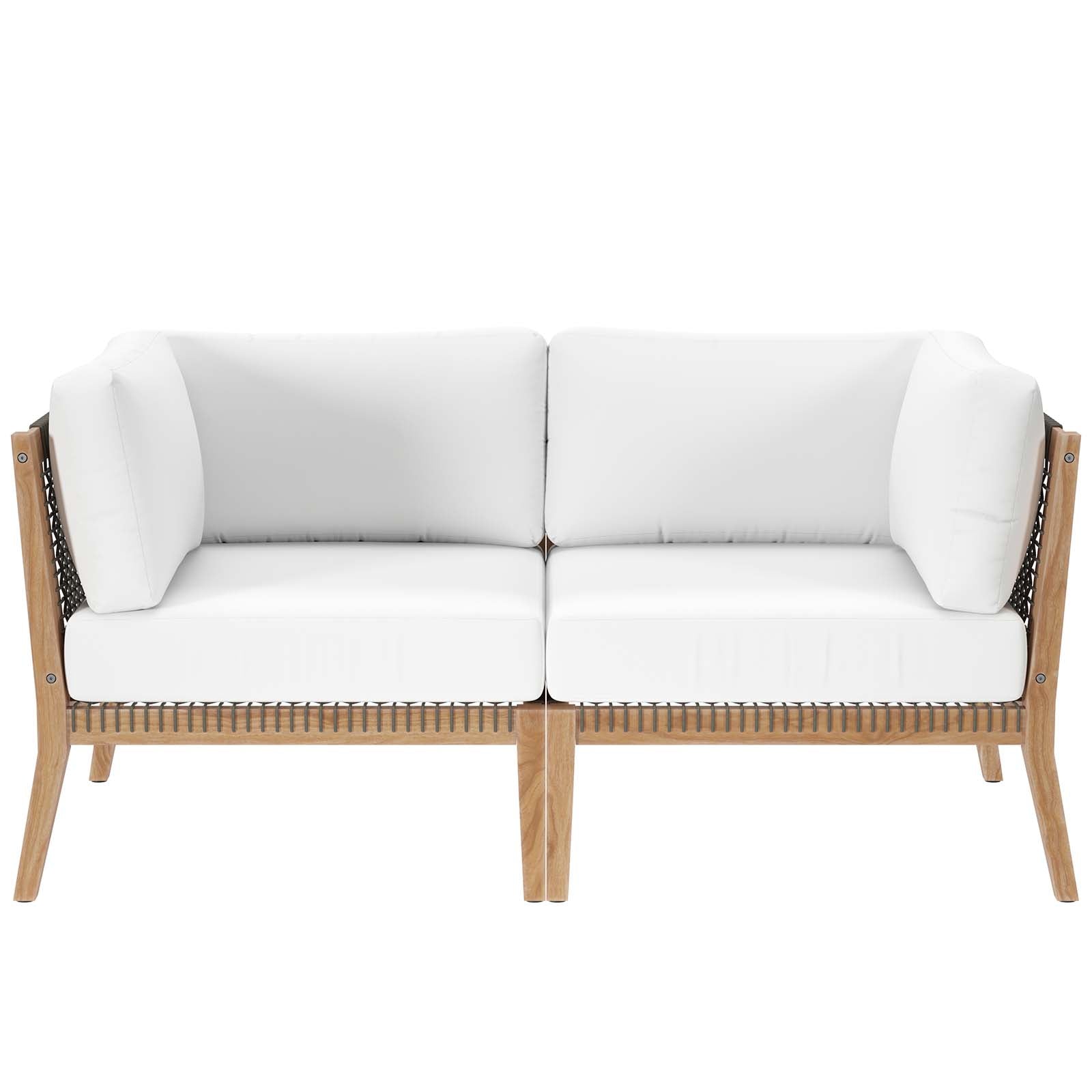 Clearwater Outdoor Patio Teak Wood Loveseat By Modway - EEI-6119 | Outdoor Sofas, Loveseats & Sectionals | Modishstore - 25