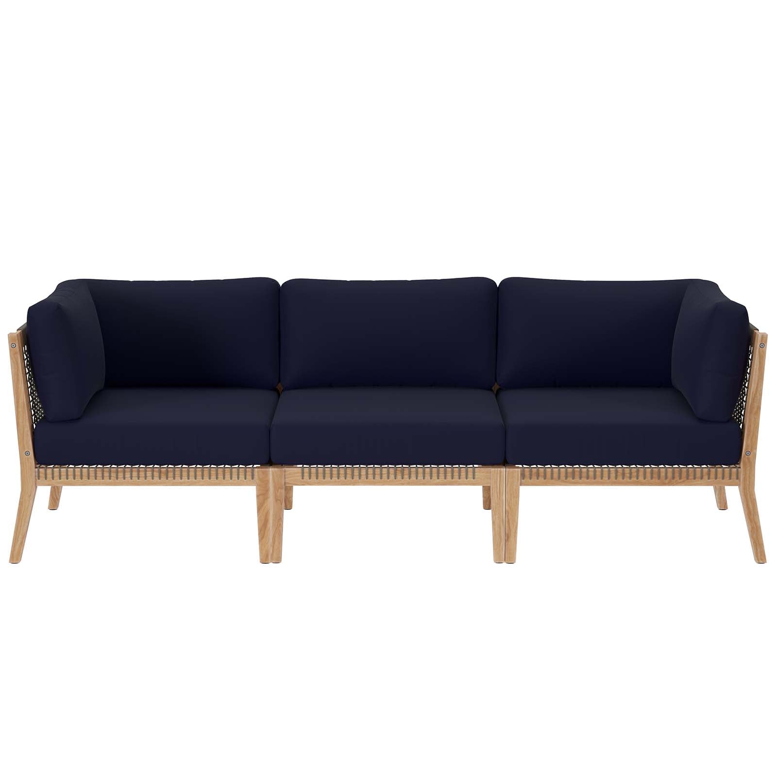 Clearwater Outdoor Patio Teak Wood Sofa By Modway - EEI-6120 | Outdoor Sofas, Loveseats & Sectionals | Modishstore - 21