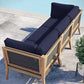 Clearwater Outdoor Patio Teak Wood Sofa By Modway - EEI-6120 | Outdoor Sofas, Loveseats & Sectionals | Modishstore - 22