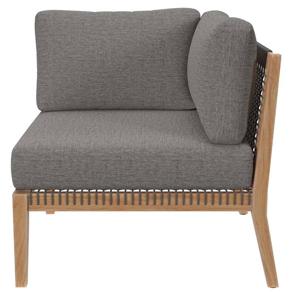 Clearwater Outdoor Patio Teak Wood 4-Piece Sectional Sofa By Modway - EEI-6121 | Outdoor Sofas, Loveseats & Sectionals | Modishstore - 12