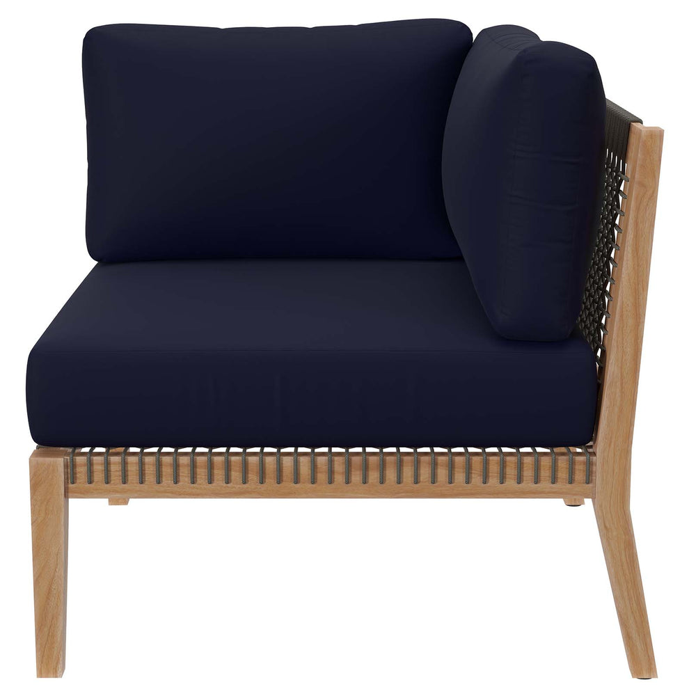 Clearwater Outdoor Patio Teak Wood 4-Piece Sectional Sofa By Modway - EEI-6121 | Outdoor Sofas, Loveseats & Sectionals | Modishstore - 38