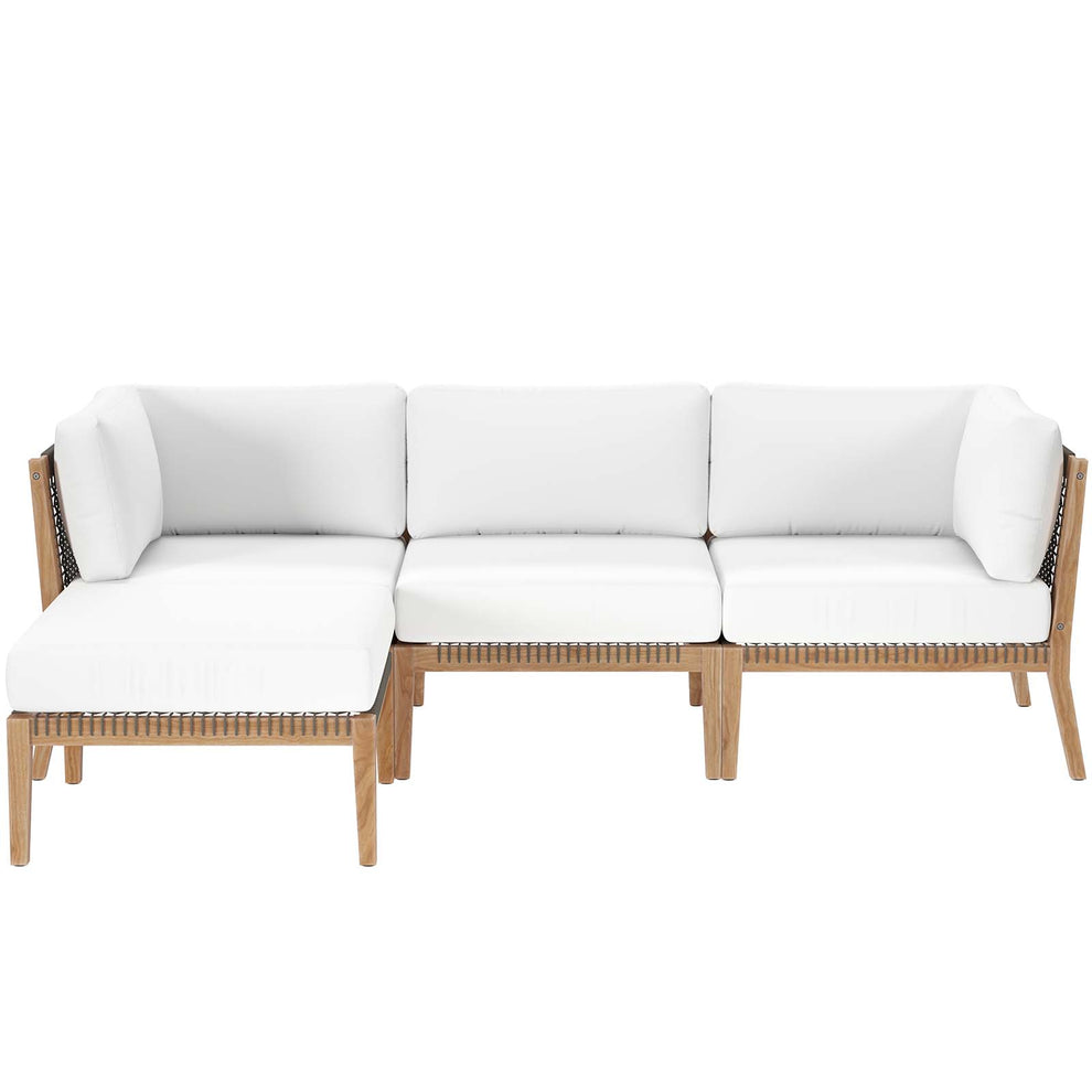 Clearwater Outdoor Patio Teak Wood 4-Piece Sectional Sofa By Modway - EEI-6121 | Outdoor Sofas, Loveseats & Sectionals | Modishstore - 40