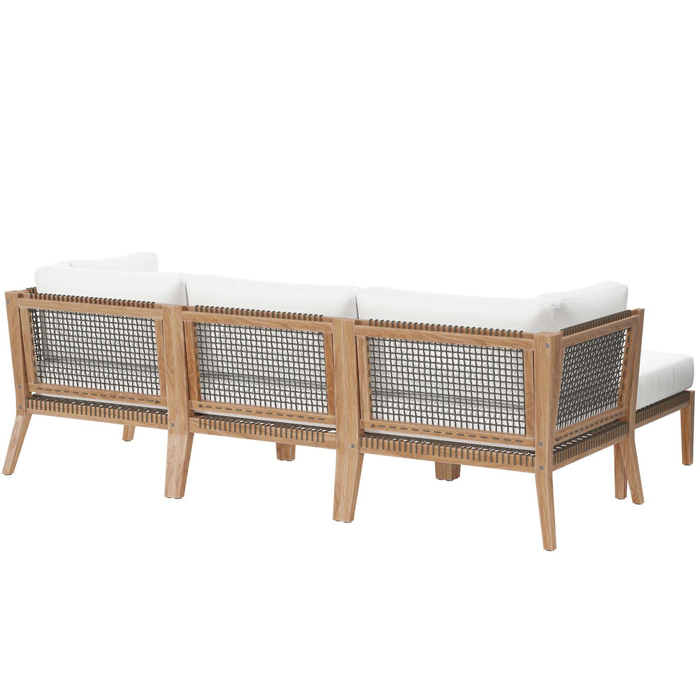Clearwater Outdoor Patio Teak Wood 4-Piece Sectional Sofa By Modway - EEI-6121 | Outdoor Sofas, Loveseats & Sectionals | Modishstore - 46