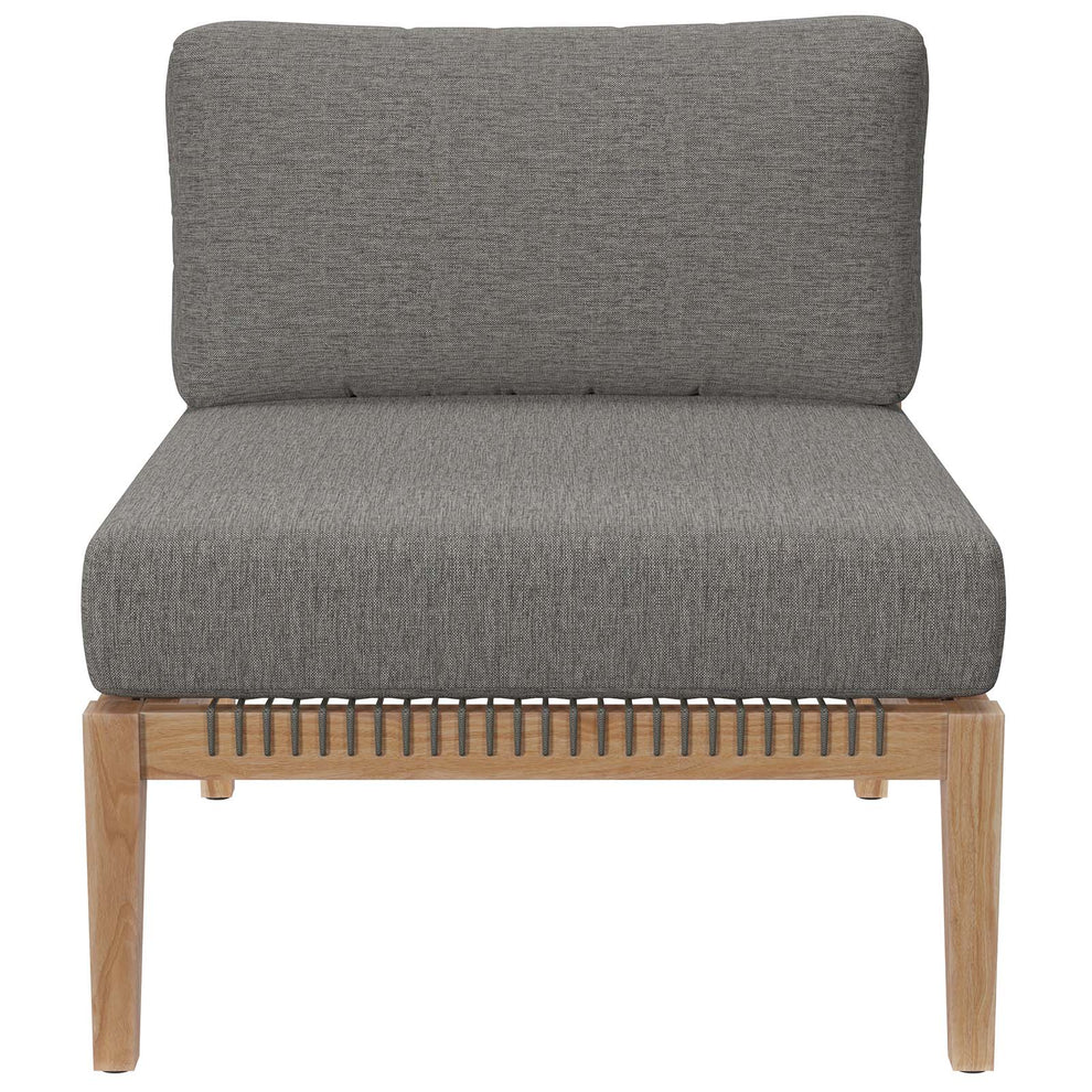 Clearwater Outdoor Patio Teak Wood 6-Piece Sectional Sofa By Modway - EEI-6122 | Outdoor Sofas, Loveseats & Sectionals | Modishstore - 4