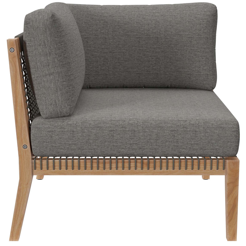 Clearwater Outdoor Patio Teak Wood 6-Piece Sectional Sofa By Modway - EEI-6122 | Outdoor Sofas, Loveseats & Sectionals | Modishstore - 13