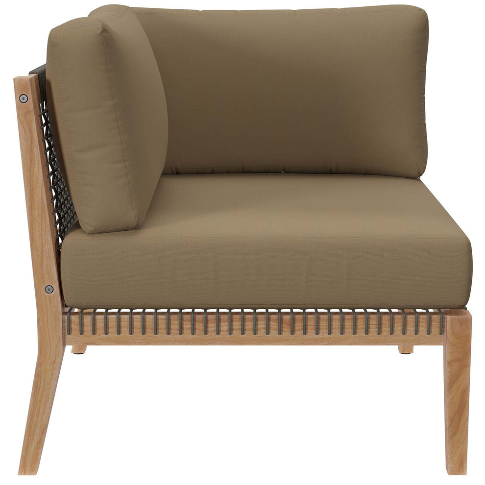 Clearwater Outdoor Patio Teak Wood 6-Piece Sectional Sofa By Modway - EEI-6122 | Outdoor Sofas, Loveseats & Sectionals | Modishstore - 26