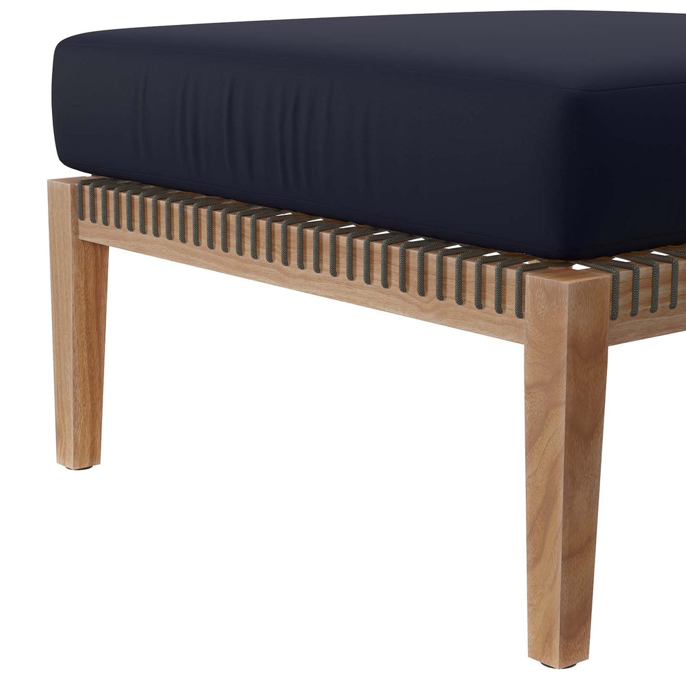 Clearwater Outdoor Patio Teak Wood 6-Piece Sectional Sofa By Modway - EEI-6122 | Outdoor Sofas, Loveseats & Sectionals | Modishstore - 36