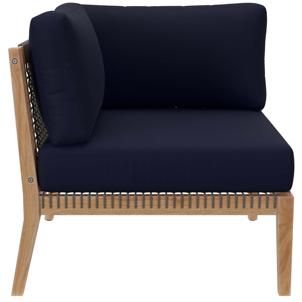 Clearwater Outdoor Patio Teak Wood 6-Piece Sectional Sofa By Modway - EEI-6122 | Outdoor Sofas, Loveseats & Sectionals | Modishstore - 39