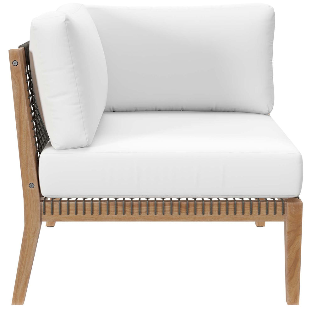 Clearwater Outdoor Patio Teak Wood 6-Piece Sectional Sofa By Modway - EEI-6122 | Outdoor Sofas, Loveseats & Sectionals | Modishstore - 52