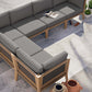 Clearwater Outdoor Patio Teak Wood 6-Piece Sectional Sofa By Modway - EEI-6125 | Outdoor Sofas, Loveseats & Sectionals | Modishstore - 3
