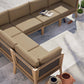 Clearwater Outdoor Patio Teak Wood 6-Piece Sectional Sofa By Modway - EEI-6125 | Outdoor Sofas, Loveseats & Sectionals | Modishstore - 12