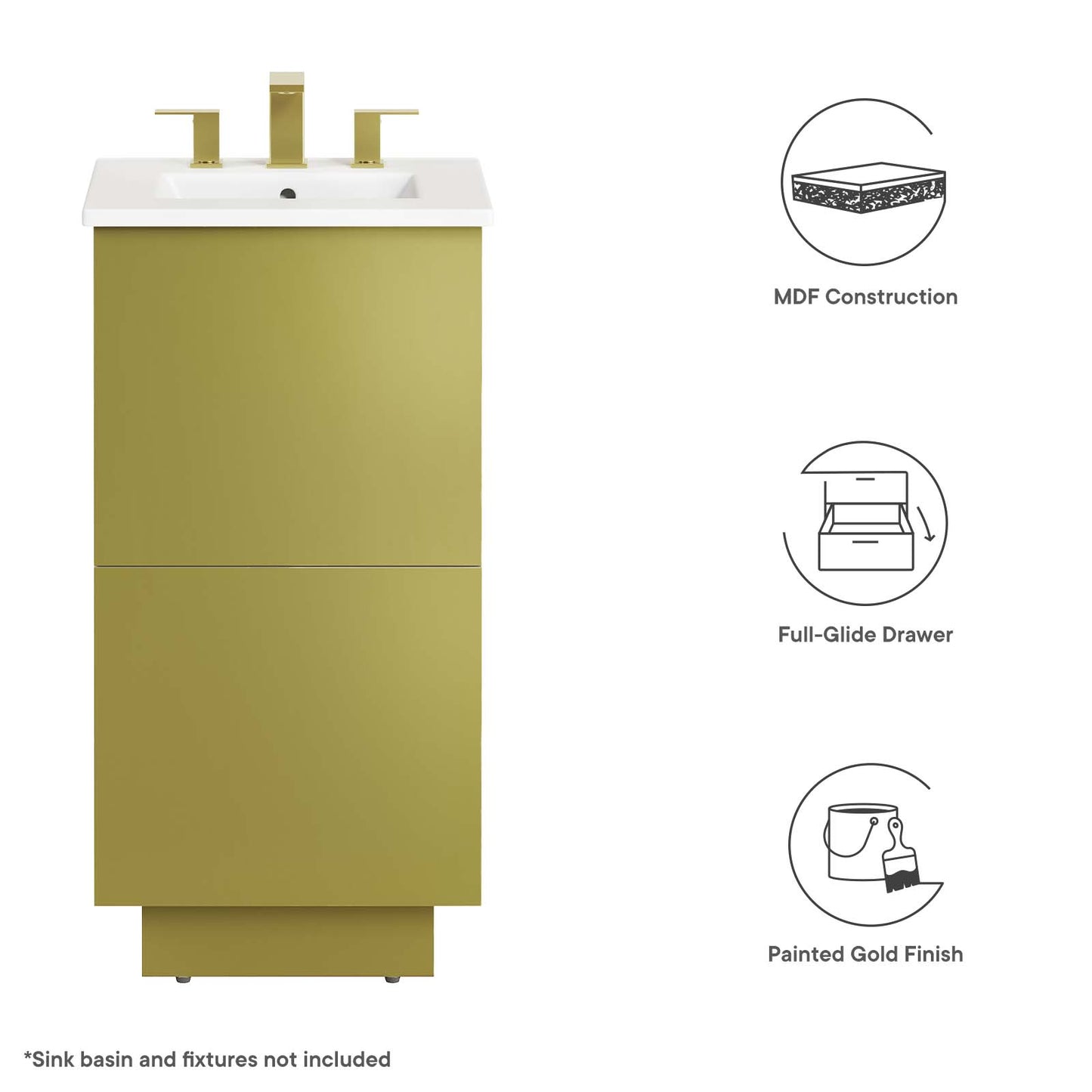 Quantum 18" Bathroom Vanity Cabinet (Sink Basin Not Included) By Modway - EEI-6131 | Bathroom Accessories | Modishstore - 8