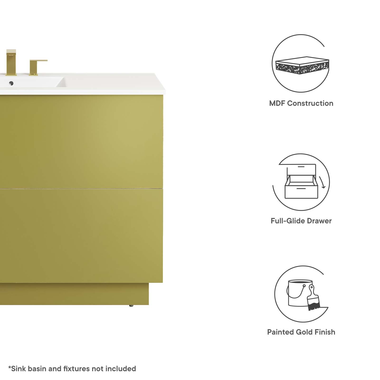 Quantum 48" Bathroom Vanity Cabinet (Sink Basin Not Included) By Modway - EEI-6135 | Bathroom Accessories | Modishstore - 8