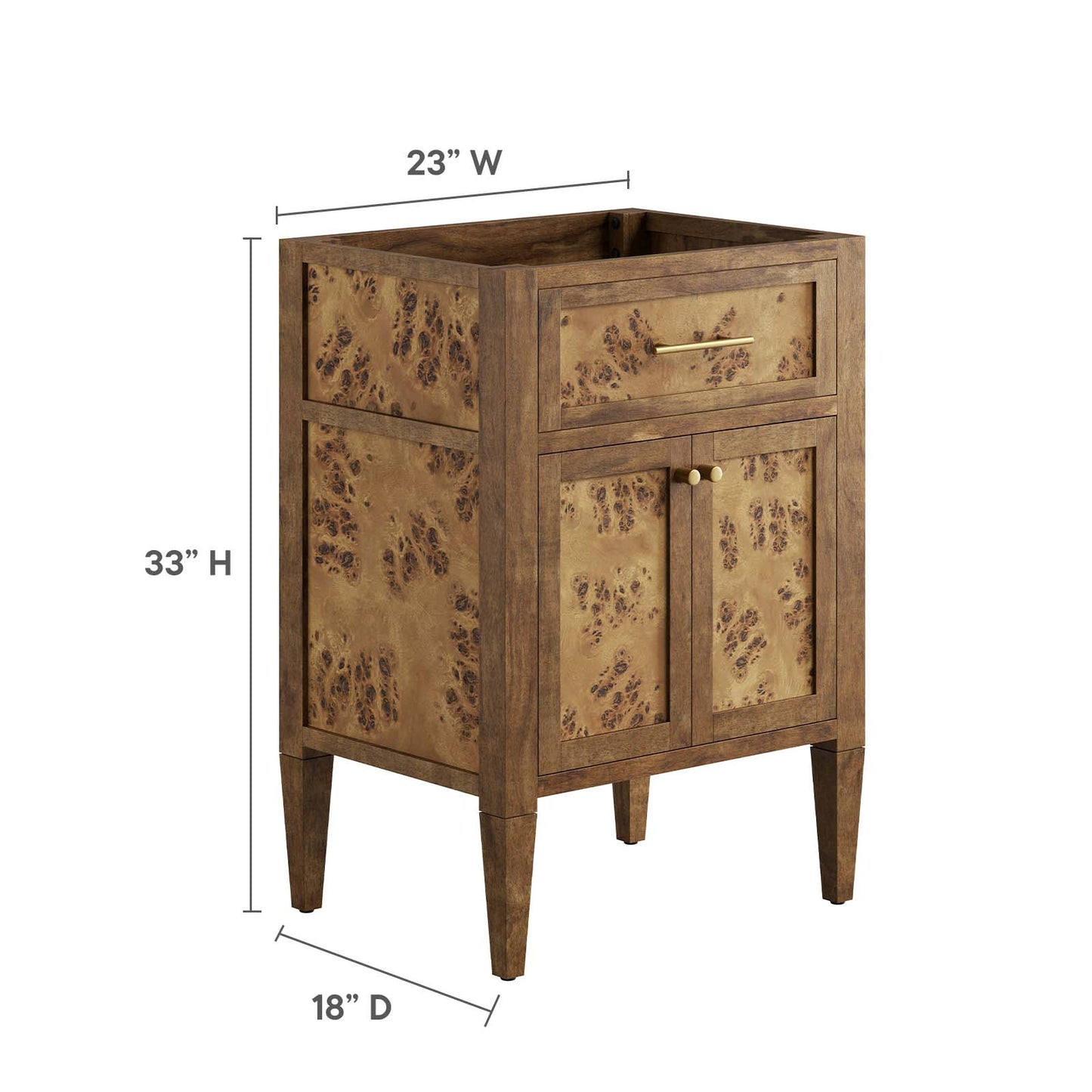 Elysian 24" Wood Bathroom Vanity Cabinet (Sink Basin Not Included) By Modway - EEI-6137 | Bathroom Accessories | Modway - 8
