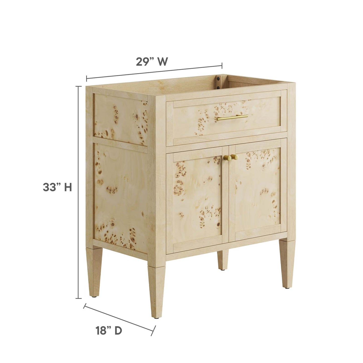 Elysian 30" Bathroom Vanity Cabinet (Sink Basin Not Included) By Modway - EEI-6138 | Bathroom Accessories | Modway - 17
