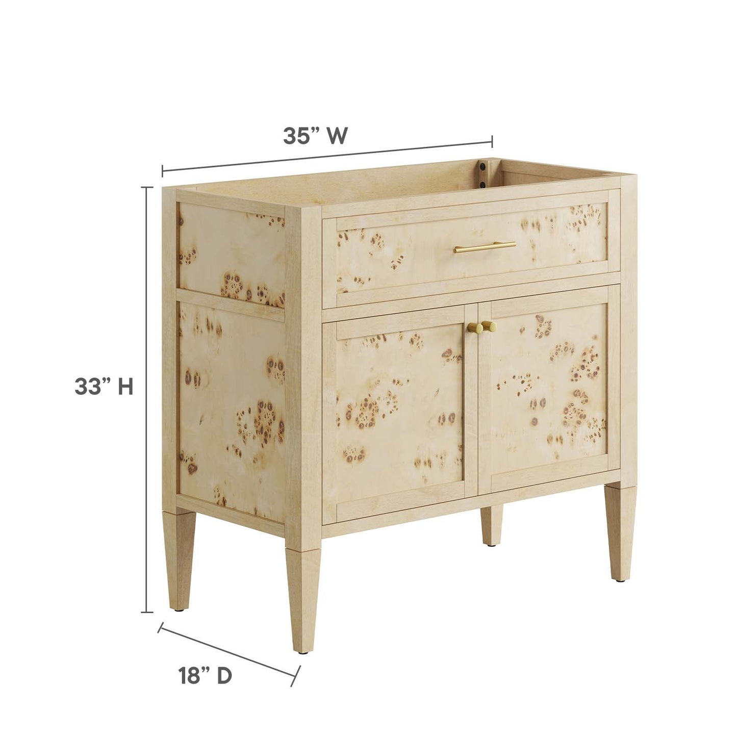 Elysian 36" Wood Bathroom Vanity Cabinet (Sink Basin Not Included) By Modway - EEI-6139 | Bathroom Accessories | Modway - 17