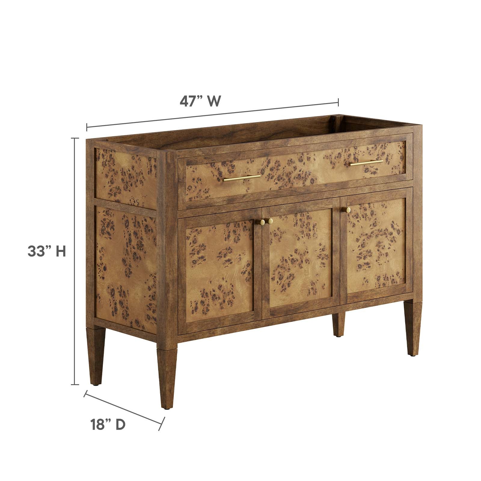 Elysian 48" Wood Bathroom Vanity Cabinet (Sink Basin Not Included) By Modway - EEI-6140 | Bathroom Accessories | Modway - 8