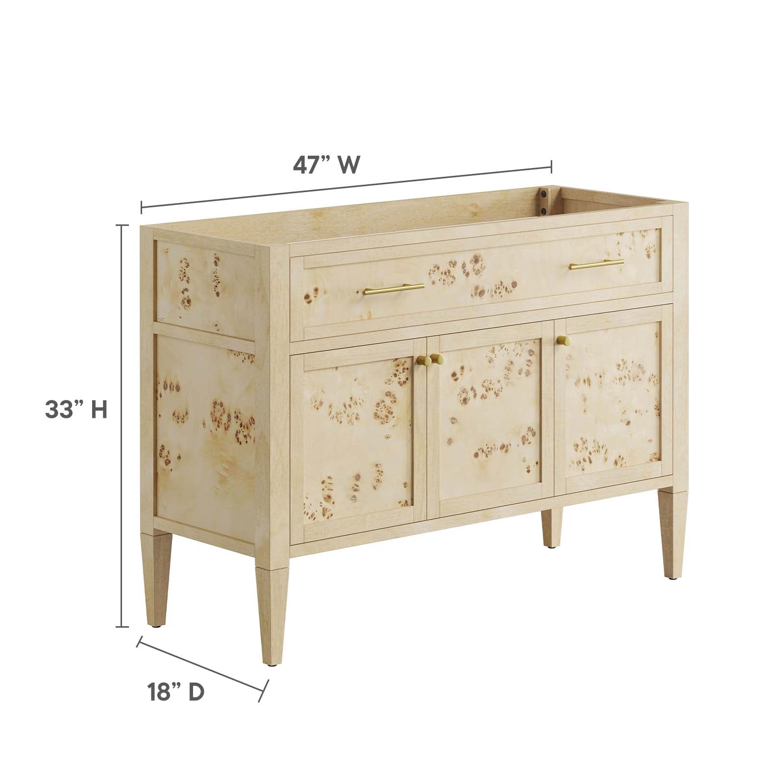 Elysian 48" Wood Bathroom Vanity Cabinet (Sink Basin Not Included) By Modway - EEI-6140 | Bathroom Accessories | Modway - 17