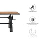 Genuine 60" Crank Adjustable Height Dining Table and Computer Desk By Modway - EEI-6148 | Dining Tables | Modishstore - 22