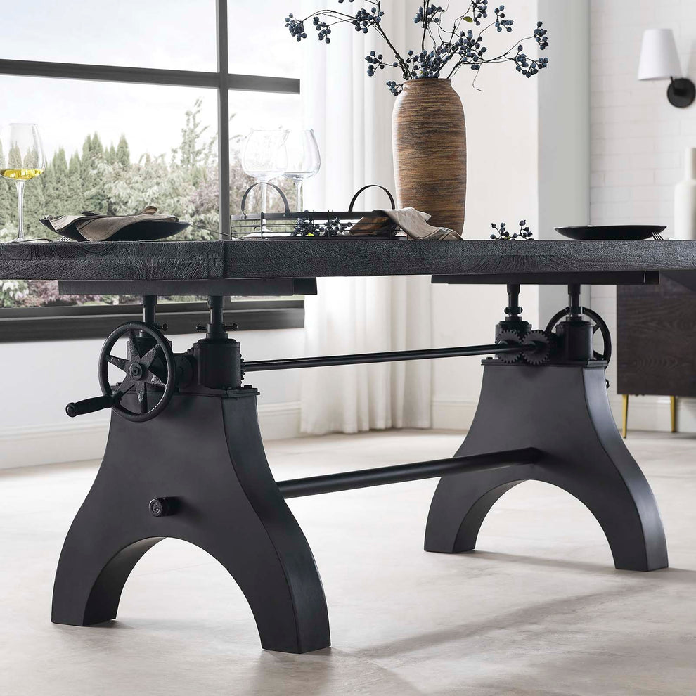 Genuine 96" Crank Adjustable Height Dining and Conference Table By Modway - EEI-6149 | Dining Tables | Modishstore - 4