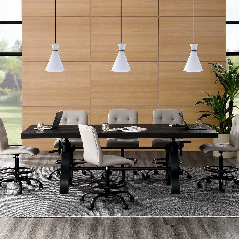 Genuine 96" Crank Adjustable Height Dining and Conference Table By Modway - EEI-6149 | Dining Tables | Modishstore - 6