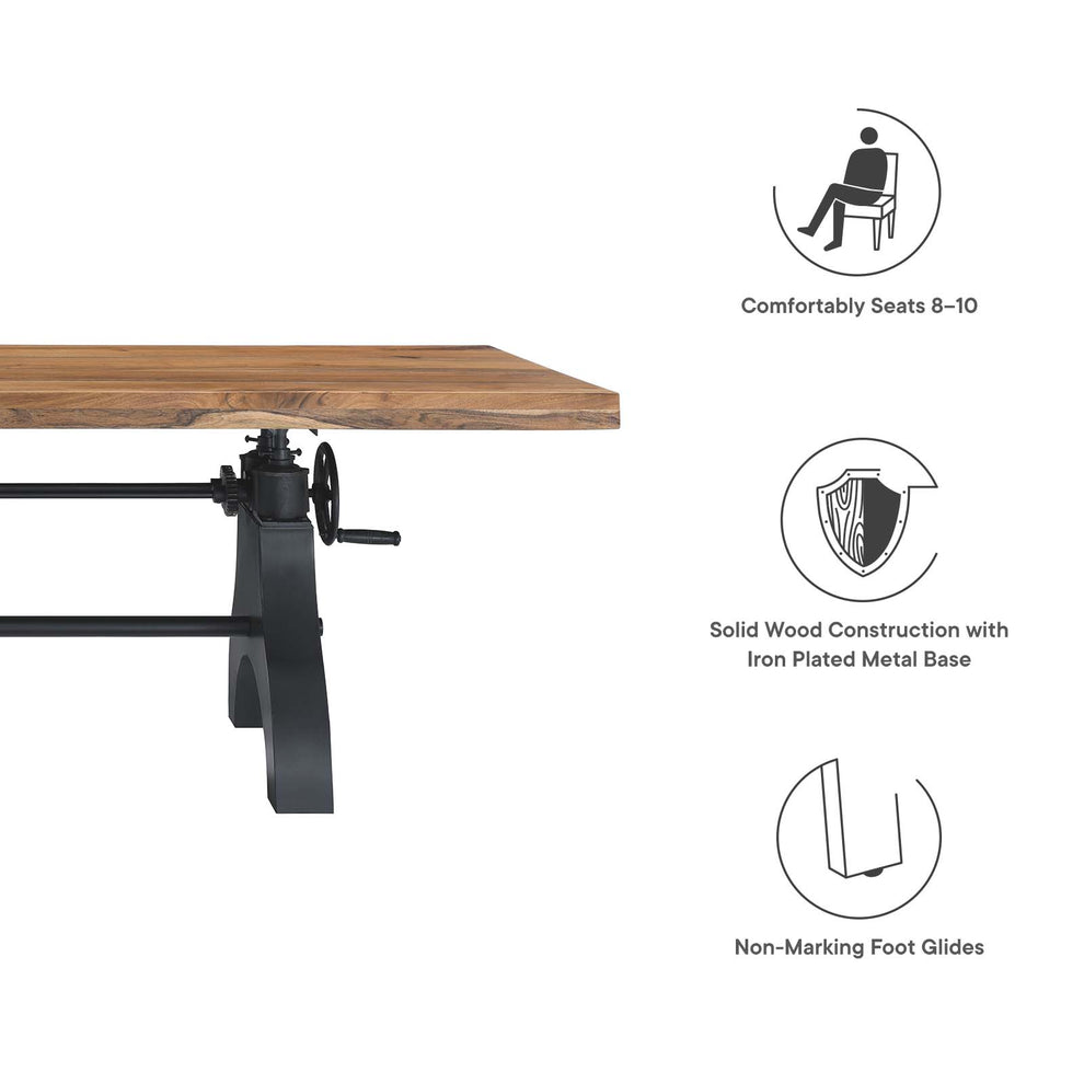 Genuine 96" Crank Adjustable Height Dining and Conference Table By Modway - EEI-6149 | Dining Tables | Modishstore - 15