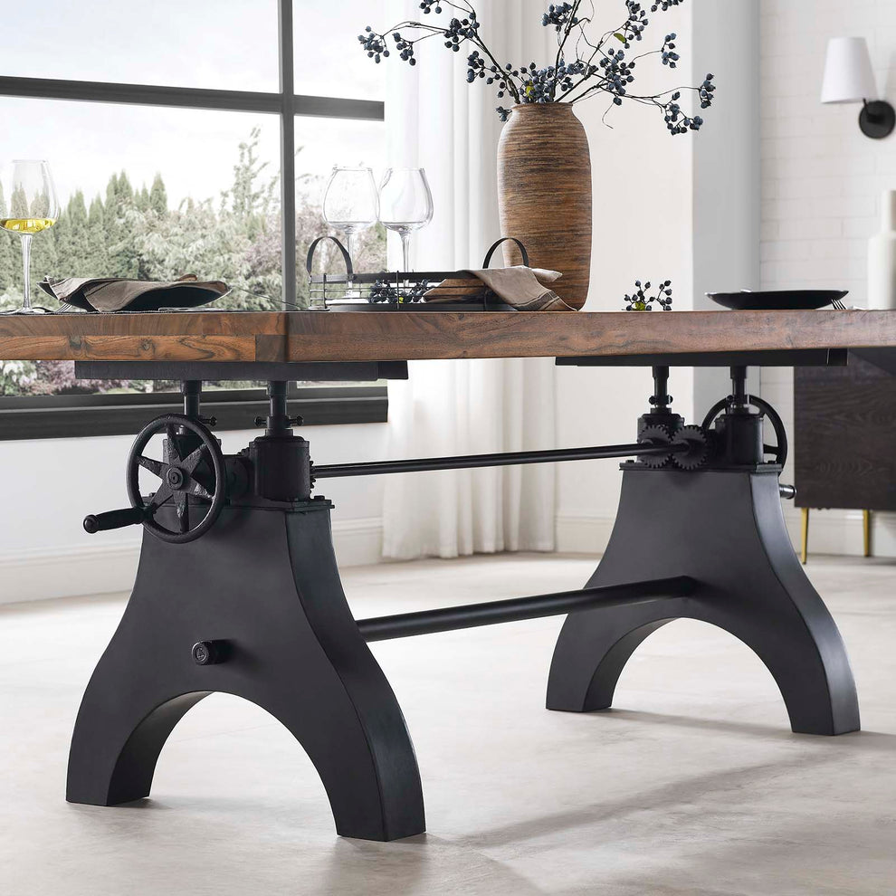 Genuine 96" Crank Adjustable Height Dining and Conference Table By Modway - EEI-6149 | Dining Tables | Modishstore - 16
