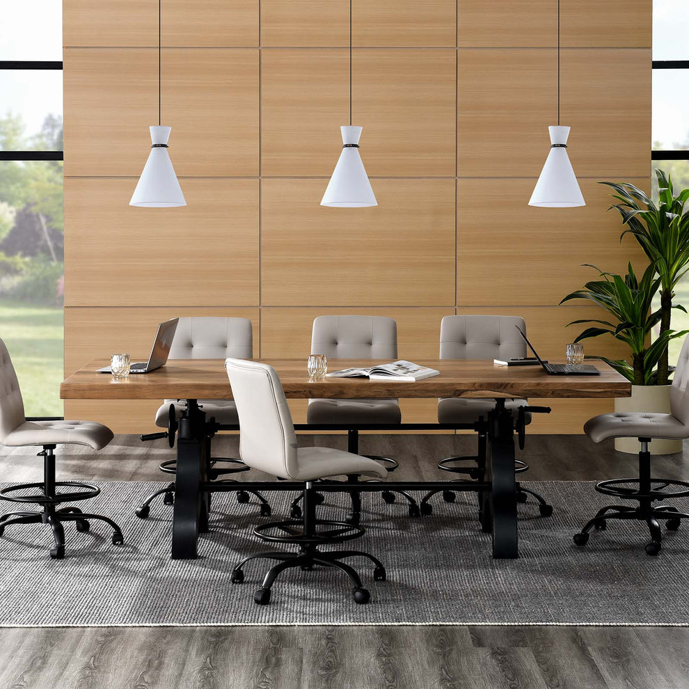 Genuine 96" Crank Adjustable Height Dining and Conference Table By Modway - EEI-6149 | Dining Tables | Modishstore - 19