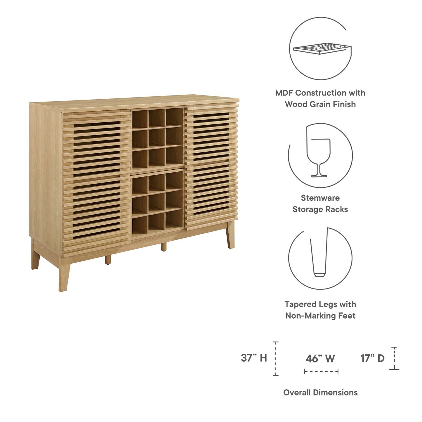 Render Bar Cabinet By Modway - EEI-6156 | Cabinets | Modishstore - 14