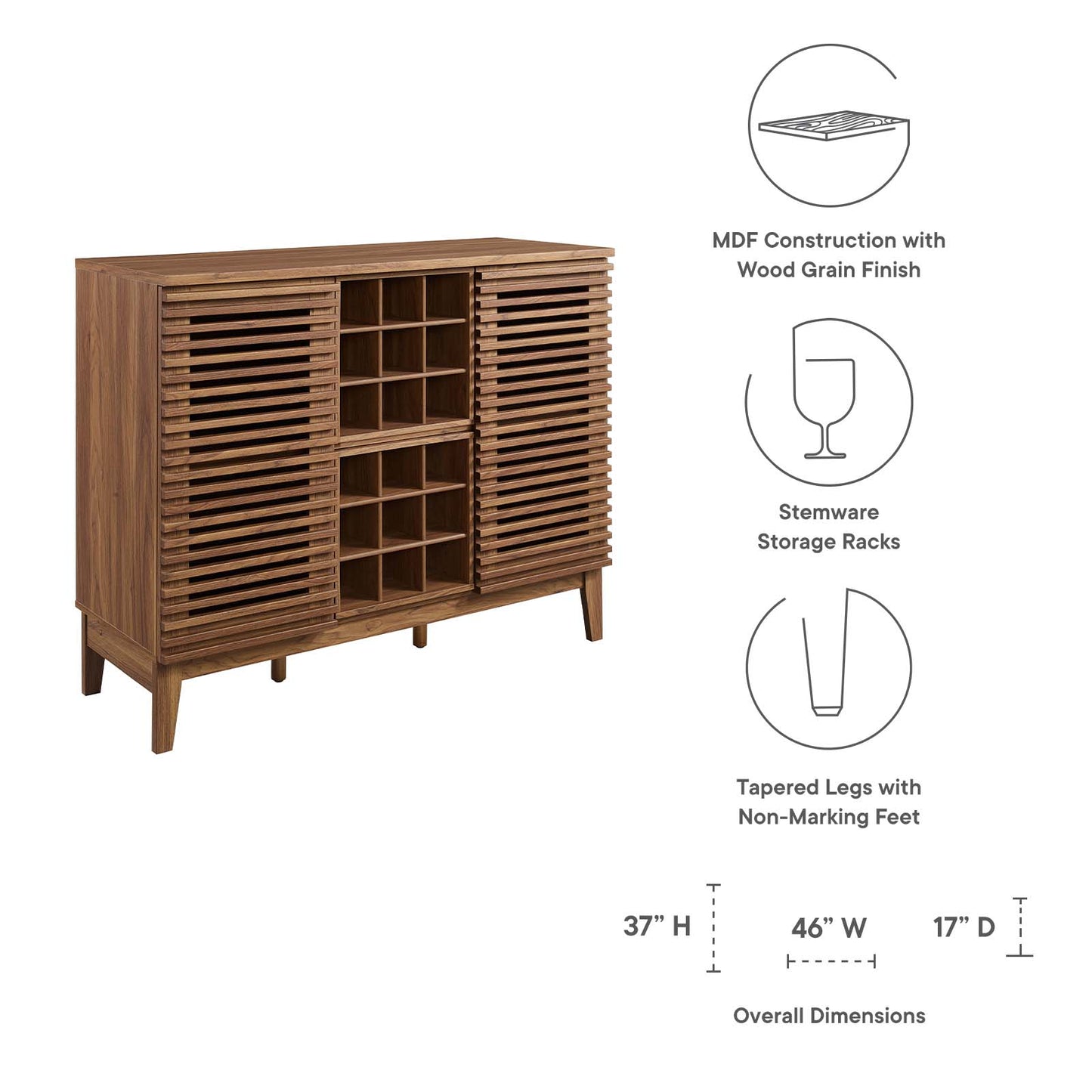 Render Bar Cabinet By Modway - EEI-6156 | Cabinets | Modishstore - 22