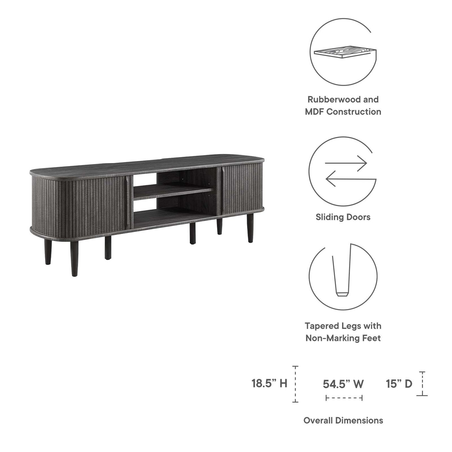 Contour 55" TV Stand By Modway - EEI-6158 | TV Stands | Modishstore - 9