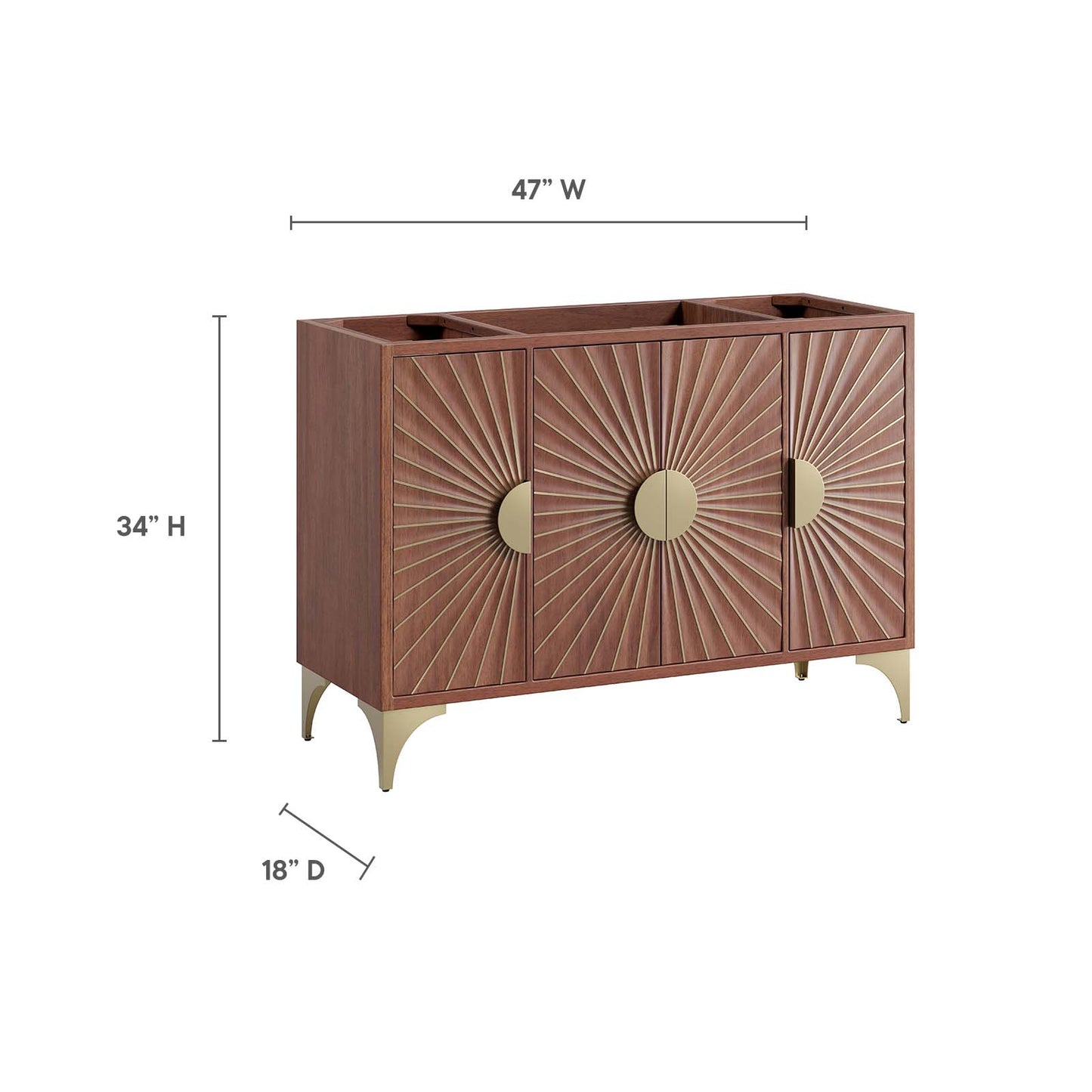 Daylight 48" Single Sink Compatible (Not Included) Bathroom Vanity Cabinet By Modway - EEI-6168 | Bathroom Accessories | Modishstore - 8