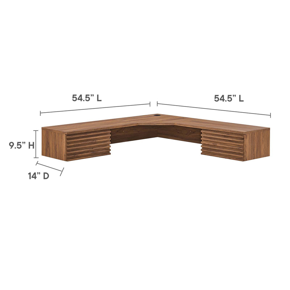 Render Wall Mount Corner Office Desk By Modway - EEI-6181 | Desks | Modishstore - 23