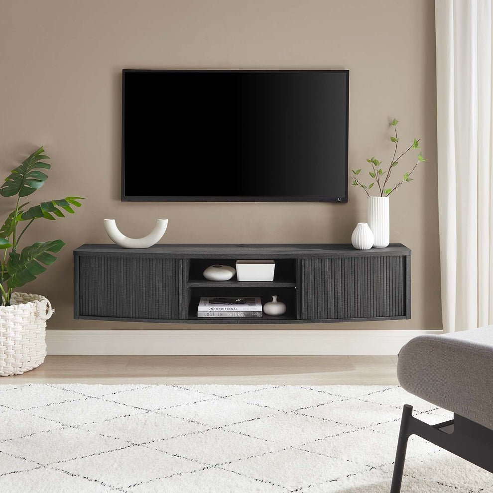 Resonance 60" Wall-Mount TV Stand By Modway - EEI-6182 | TV Stands | Modishstore - 1
