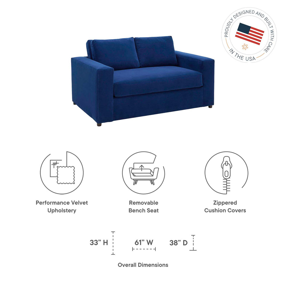 Avendale Velvet Loveseat By Modway - EEI-6189 | Loveseats | Modishstore - 7