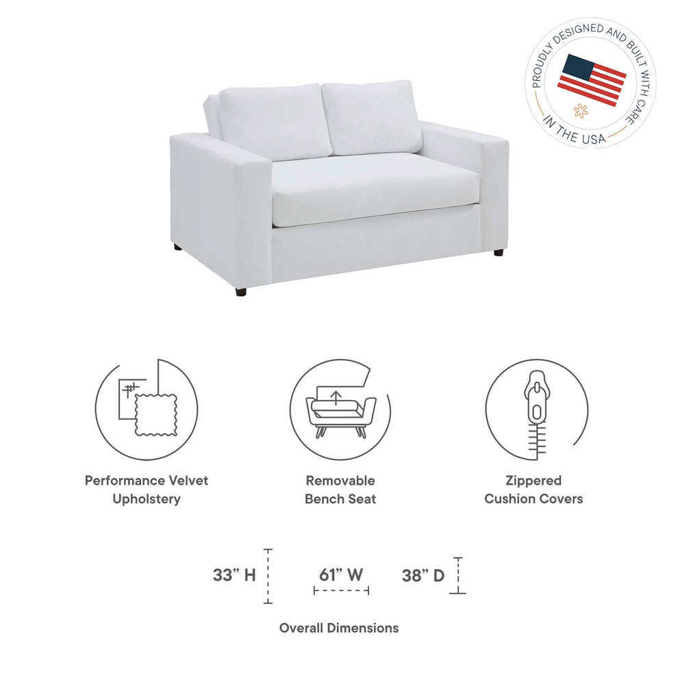 Avendale Velvet Loveseat By Modway - EEI-6189 | Loveseats | Modishstore - 15