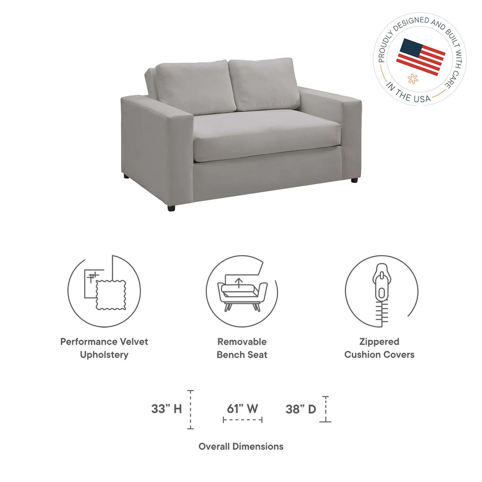 Avendale Velvet Loveseat By Modway - EEI-6189 | Loveseats | Modishstore - 23