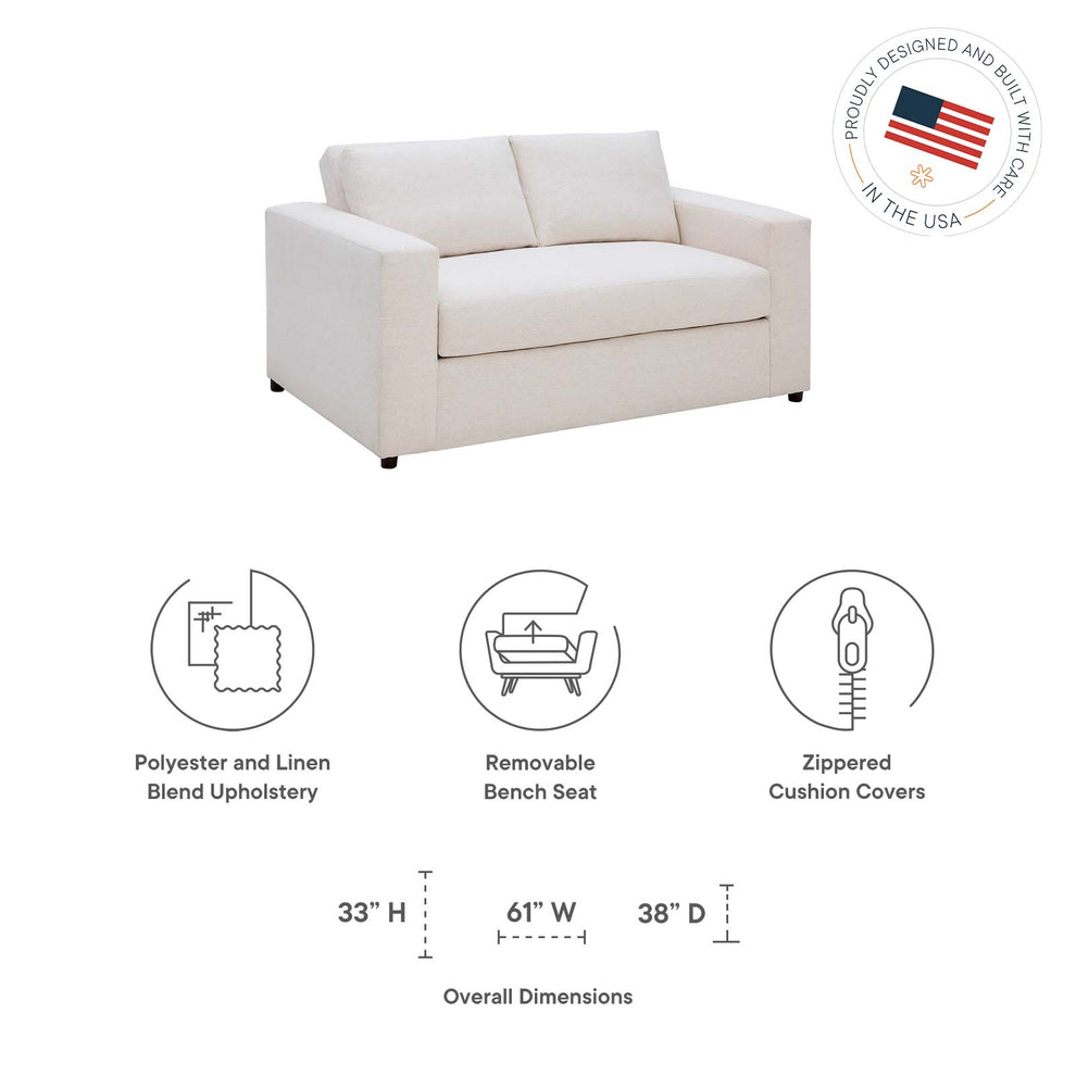 Avendale Linen Blend Loveseat By Modway - EEI-6190 | Loveseats | Modishstore - 15