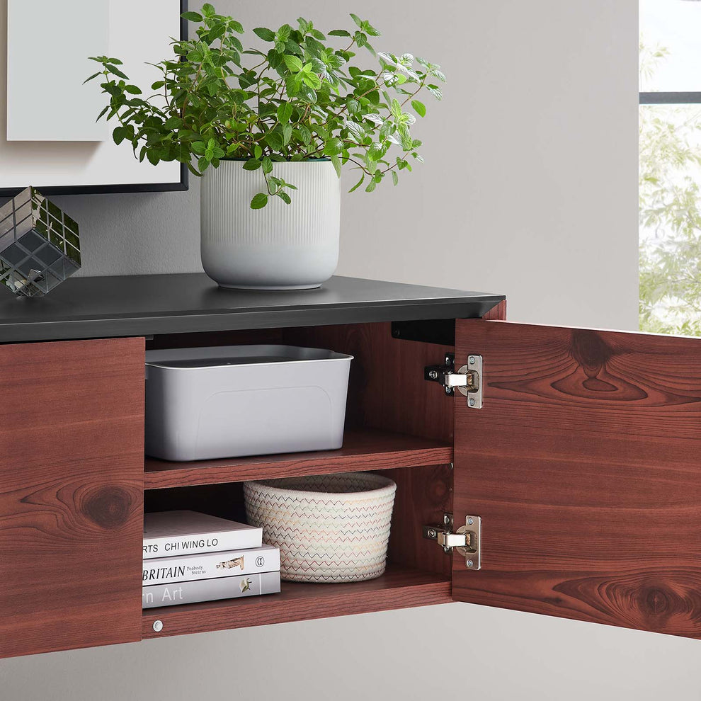 Kinetic Wall-Mount Office Storage Cabinet By Modway - EEI-6205 | Sideboards | Modishstore - 1