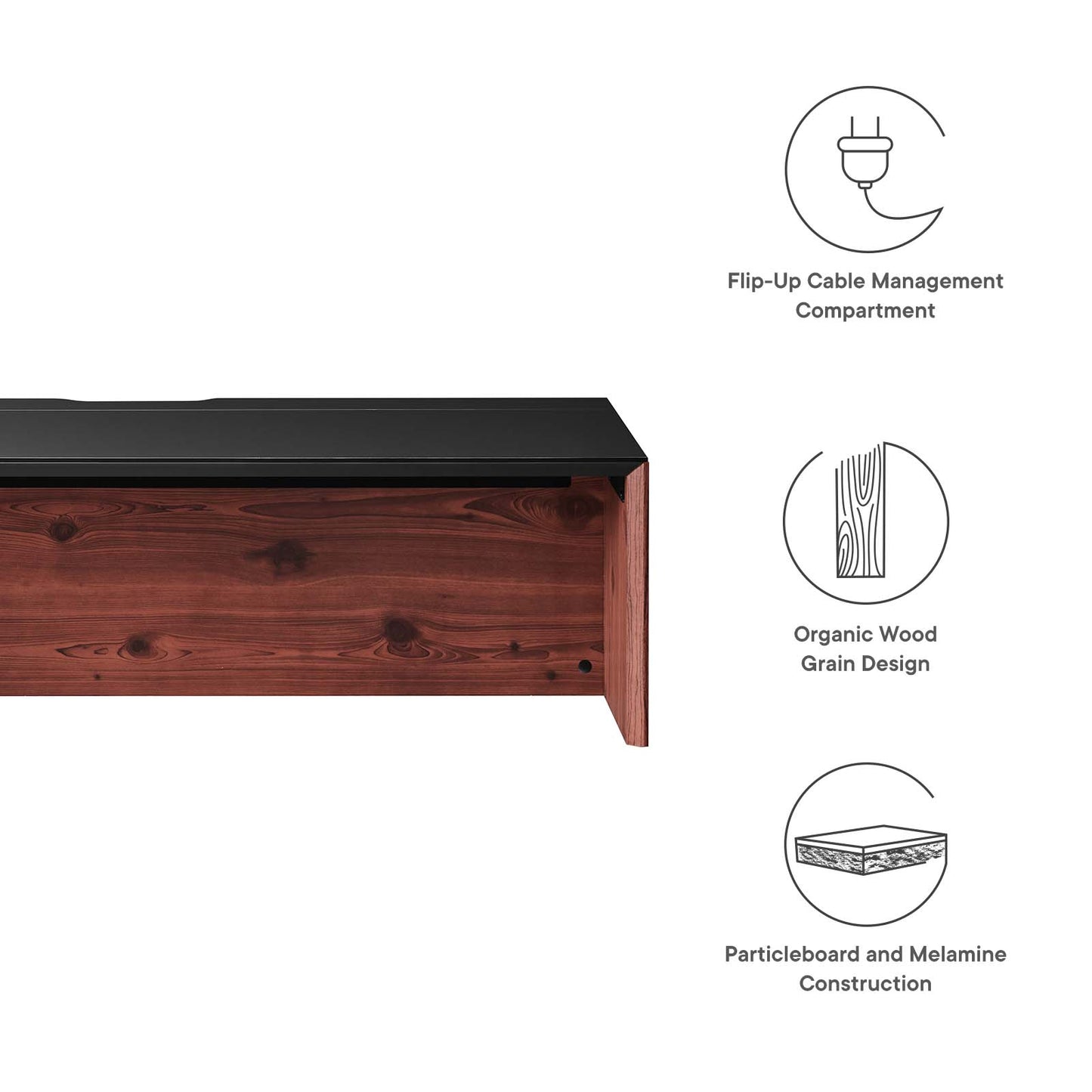 Kinetic 49" Wall-Mount Office Desk By Modway - EEI-6207 | Desks | Modishstore - 6