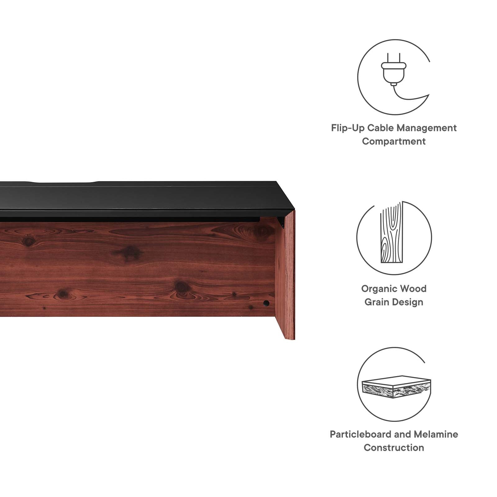 Kinetic 49" Wall-Mount Office Desk By Modway - EEI-6207 | Desks | Modishstore - 6