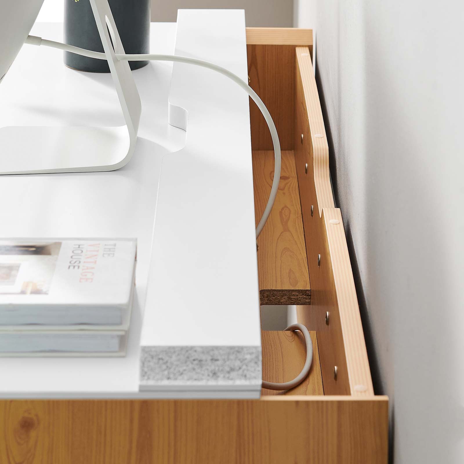 Kinetic 49" Wall-Mount Office Desk By Modway - EEI-6207 | Desks | Modishstore - 15