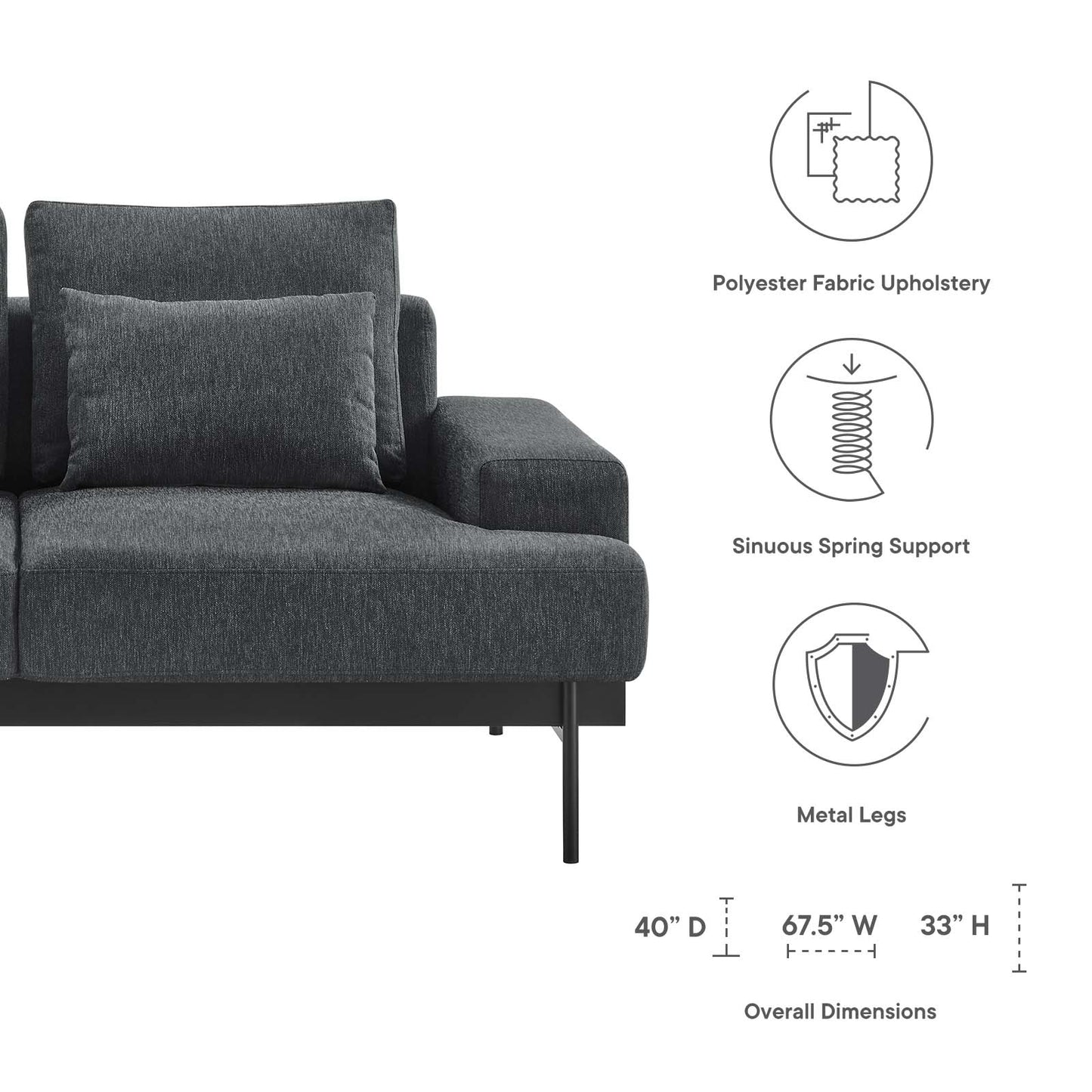 Proximity Upholstered Fabric Loveseat By Modway - EEI-6215 | Loveseats | Modishstore - 14