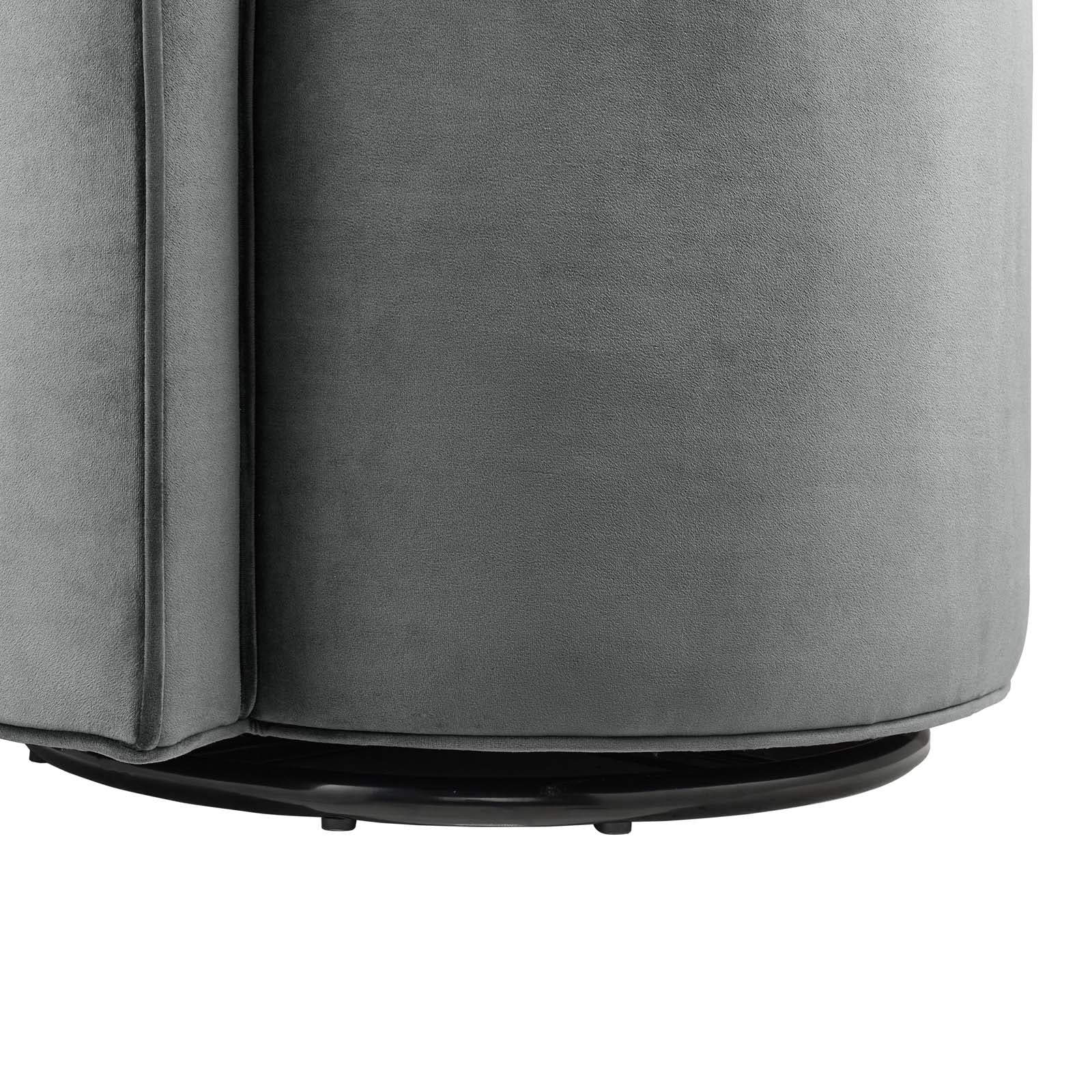 Della Performance Velvet Fabric Swivel Chair By Modway - EEI-6222 | Armchairs | Modishstore - 6