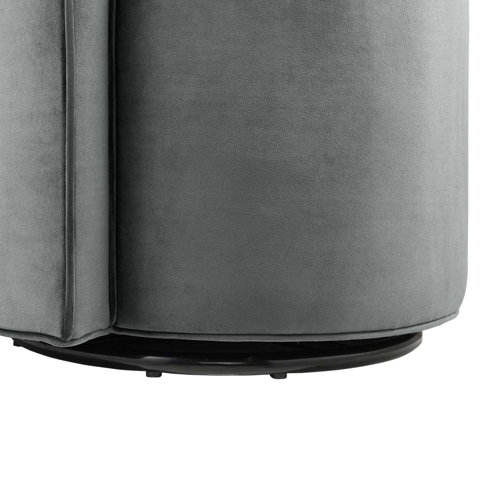 Della Performance Velvet Fabric Swivel Chair By Modway - EEI-6222 | Armchairs | Modishstore - 6