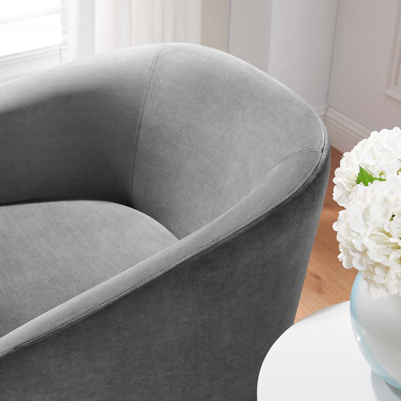 Series Performance Velvet Fabric Swivel Chair By Modway - EEI-6224 | Armchairs | Modishstore - 1