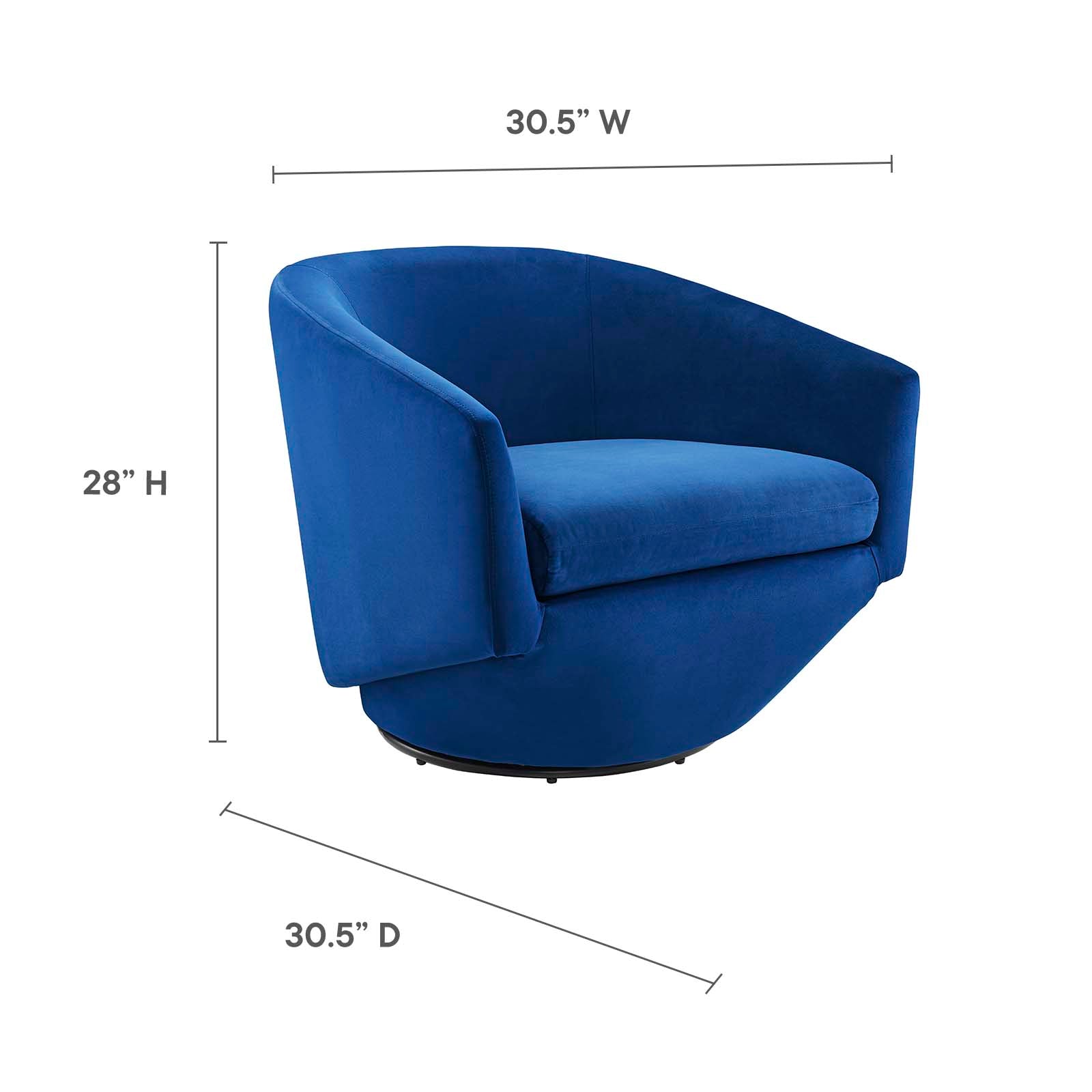 Series Performance Velvet Fabric Swivel Chair By Modway - EEI-6224 | Armchairs | Modishstore - 14