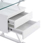 Sector 56" Glass Top Glass Office Desk By Modway - EEI-6225 | Desks | Modishstore - 6