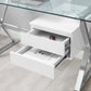 Sector 56" Glass Top Glass Office Desk By Modway - EEI-6225 | Desks | Modishstore - 8