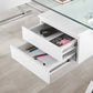 Sector 71" Glass Top Glass Office Desk By Modway - EEI-6226 | Desks | Modishstore - 8